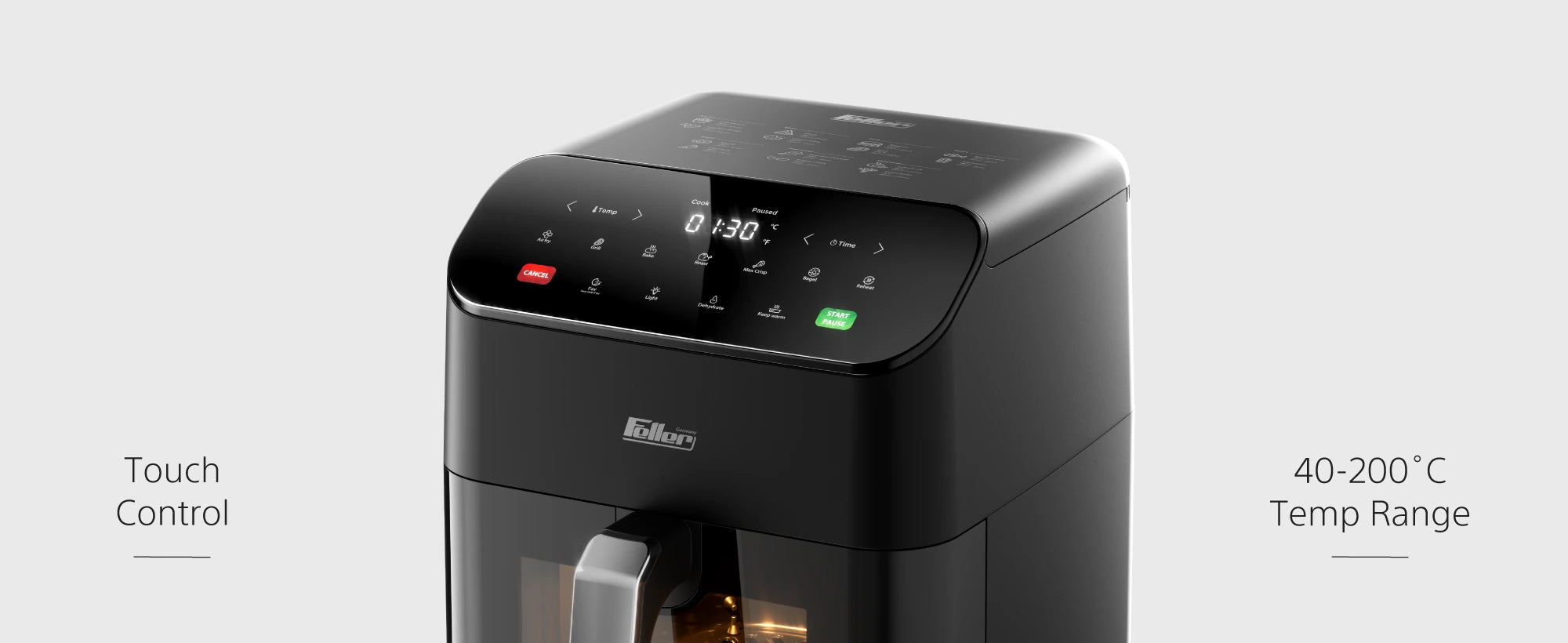 AFR700 touch control, durable 4-layer ceramic coating and 360° rapid air circulation