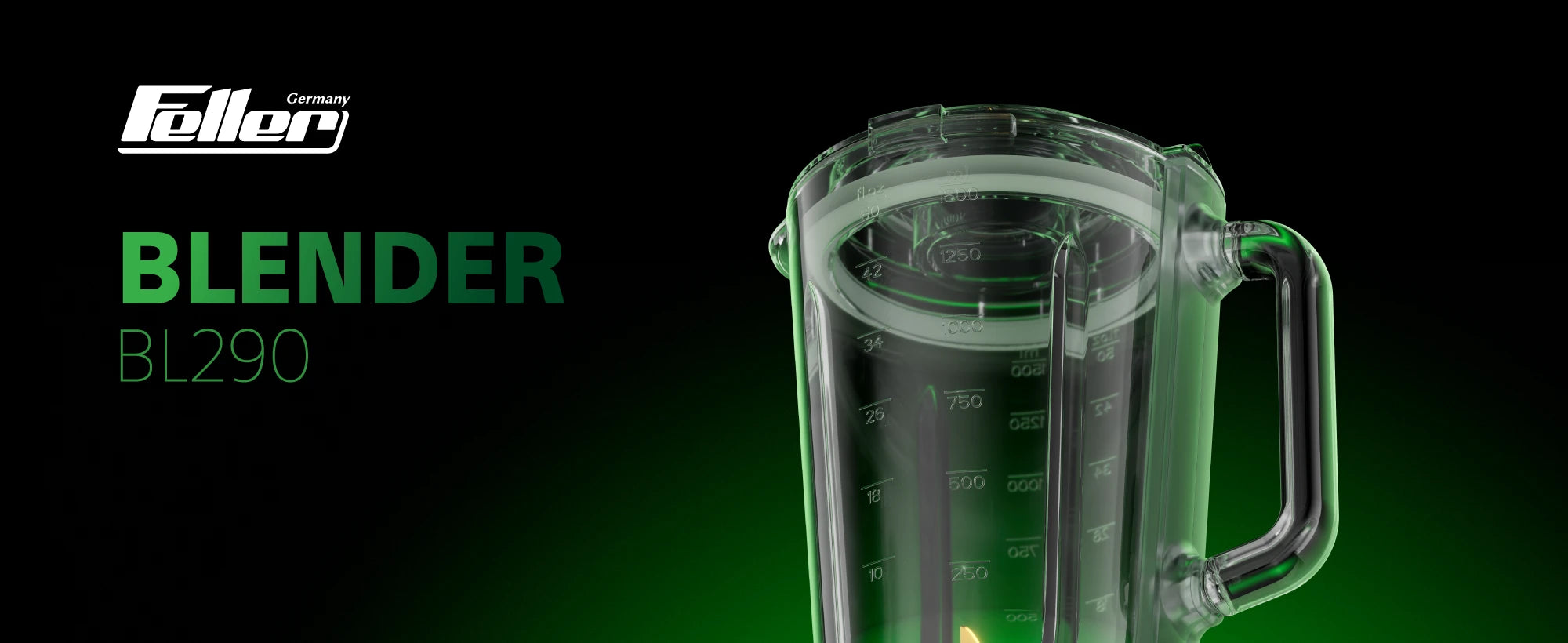 Feller BL290 vintage blender with a 1.5L premium glass jar
