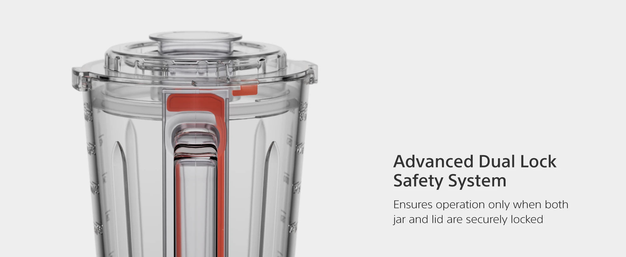 BL290 titanium-coated blade, dual lock safety, premium couplings and measuring beaker