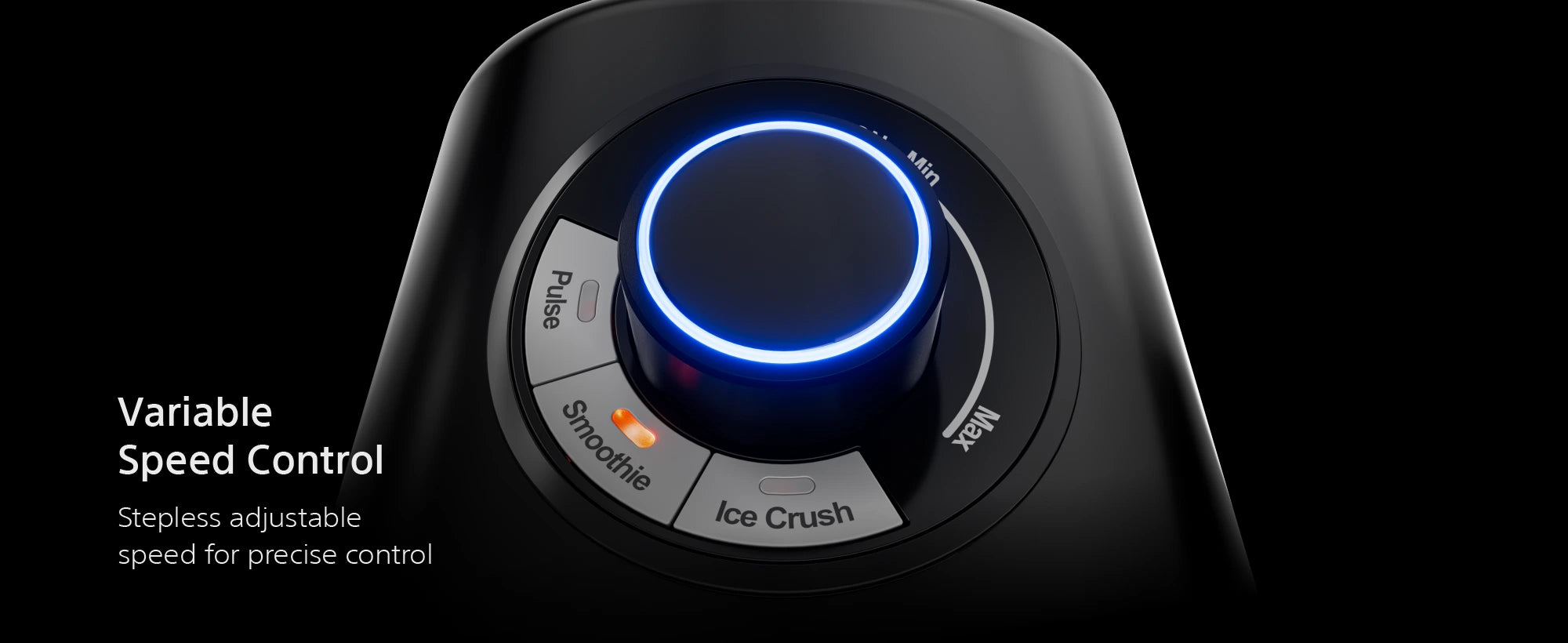 BLG1200 variable speed control with Pulse, Ice Crush and Smoothie presets