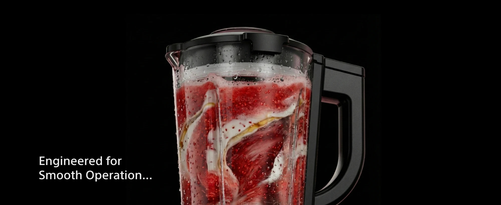 BLG1200 glass jar blending at full power