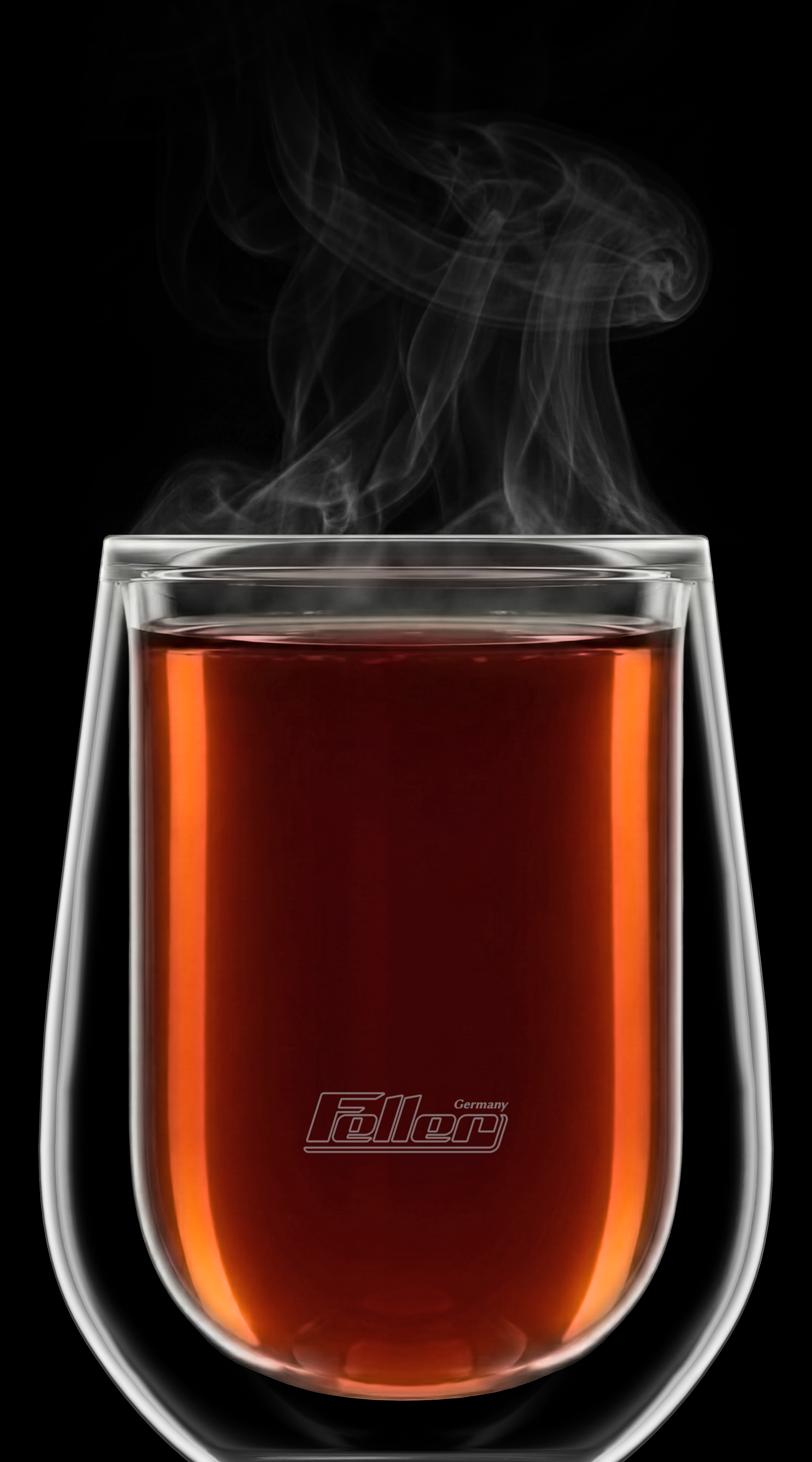 Feller double-wall glass cup 2 with steam