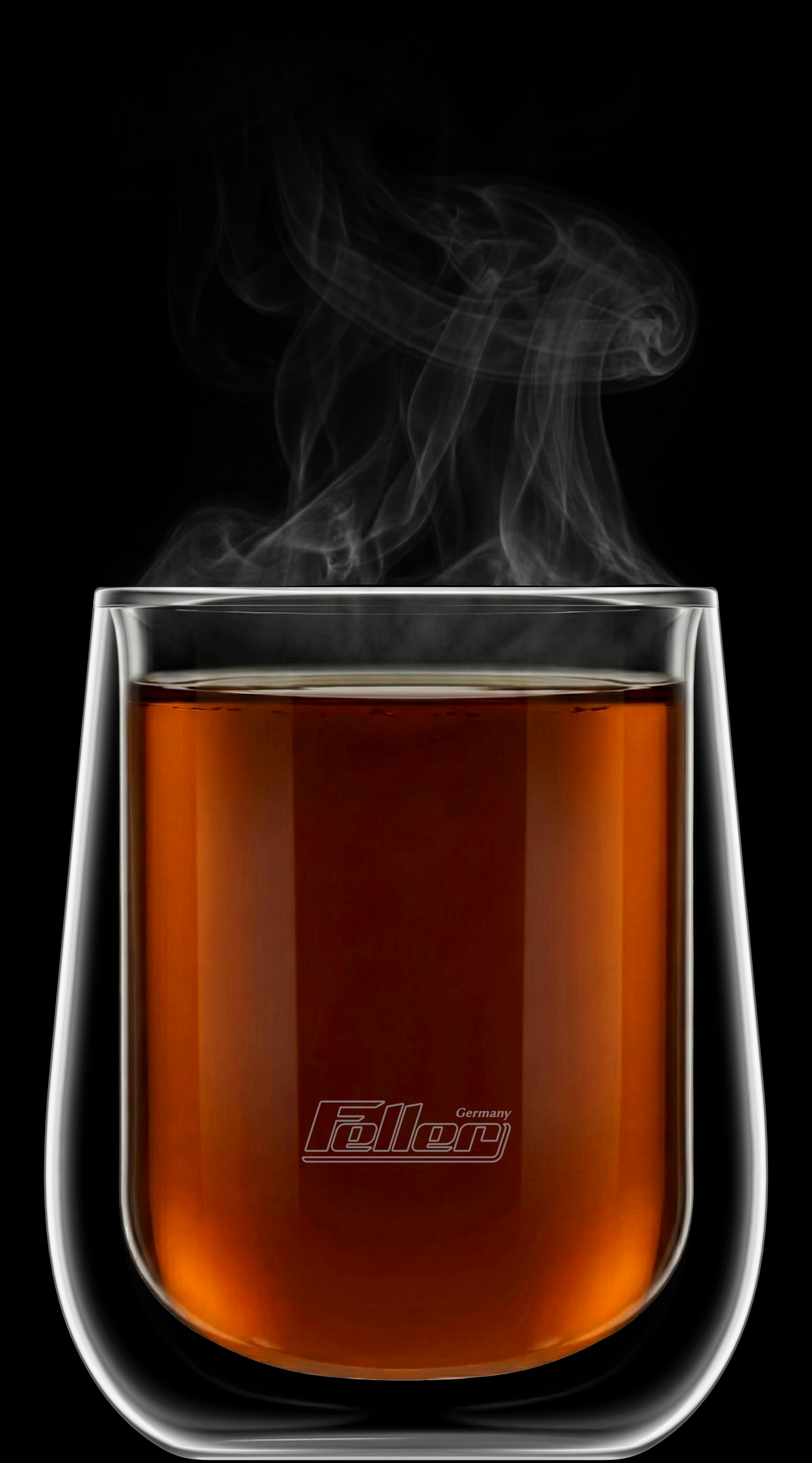 Feller double-wall glass cup 4 with steam