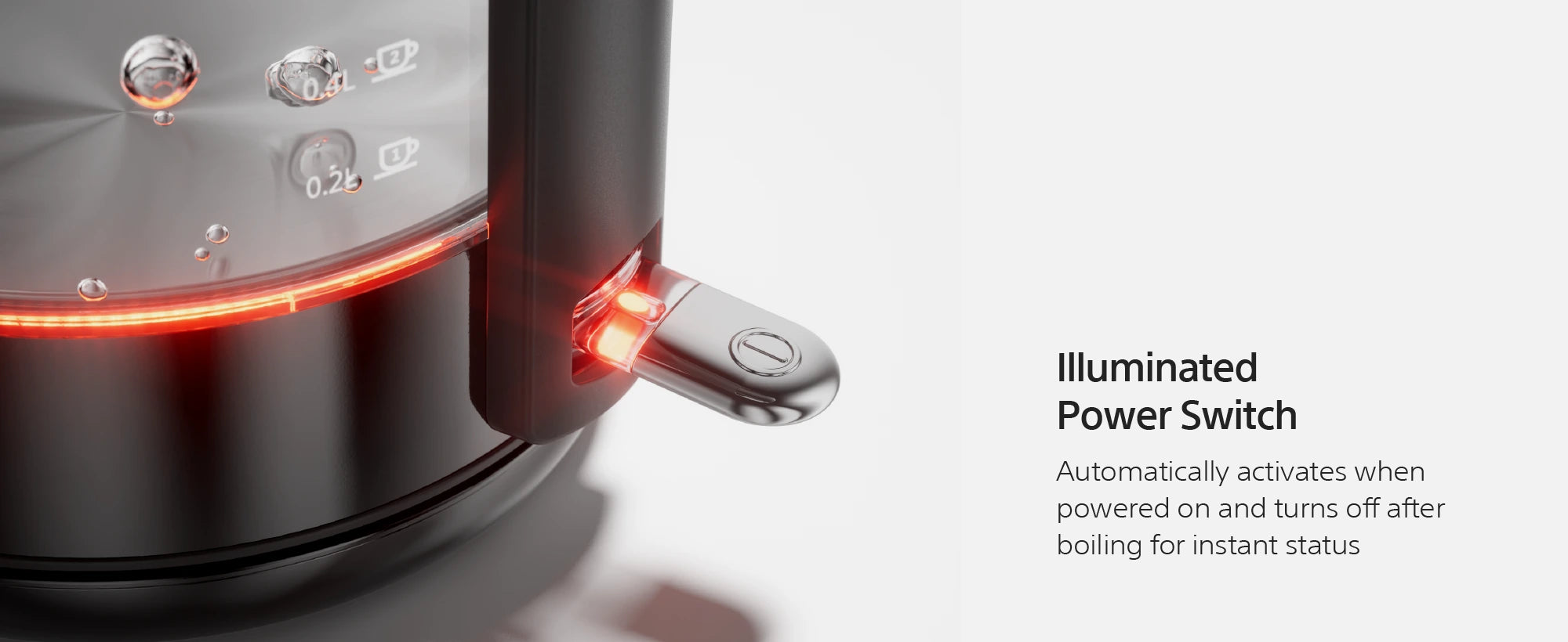 EK730 stainless-steel anti-drip spout filter, UK Strix kettle control and illuminated power switch