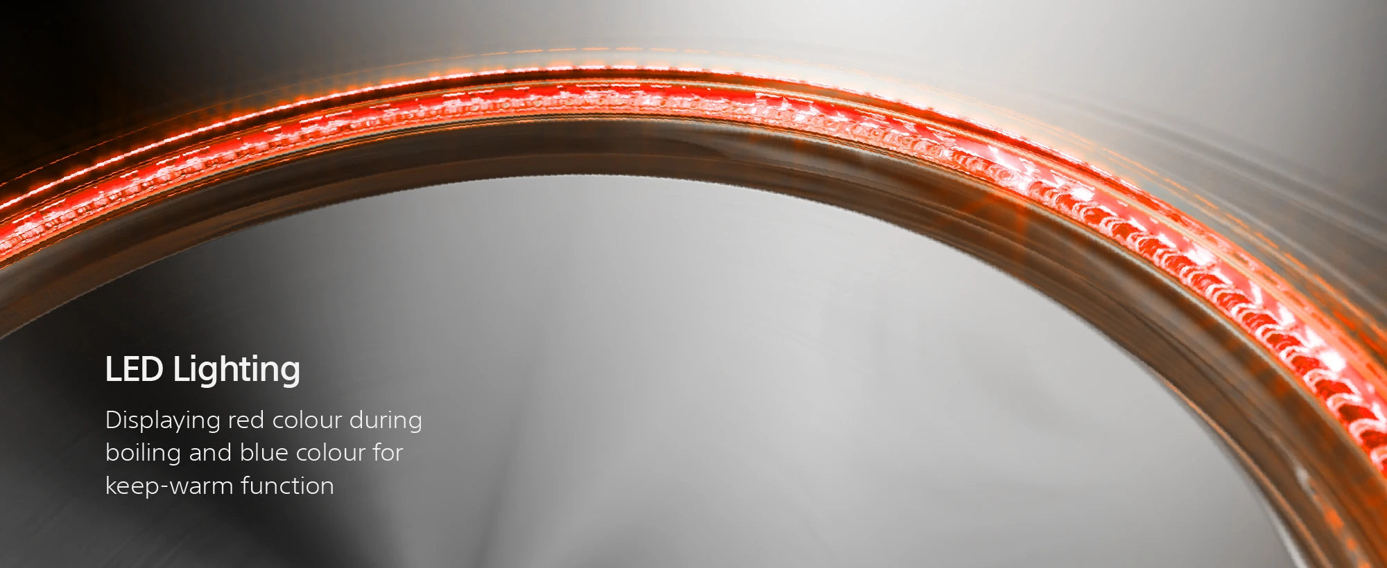 EK730 red LED lighting indicator while boiling
