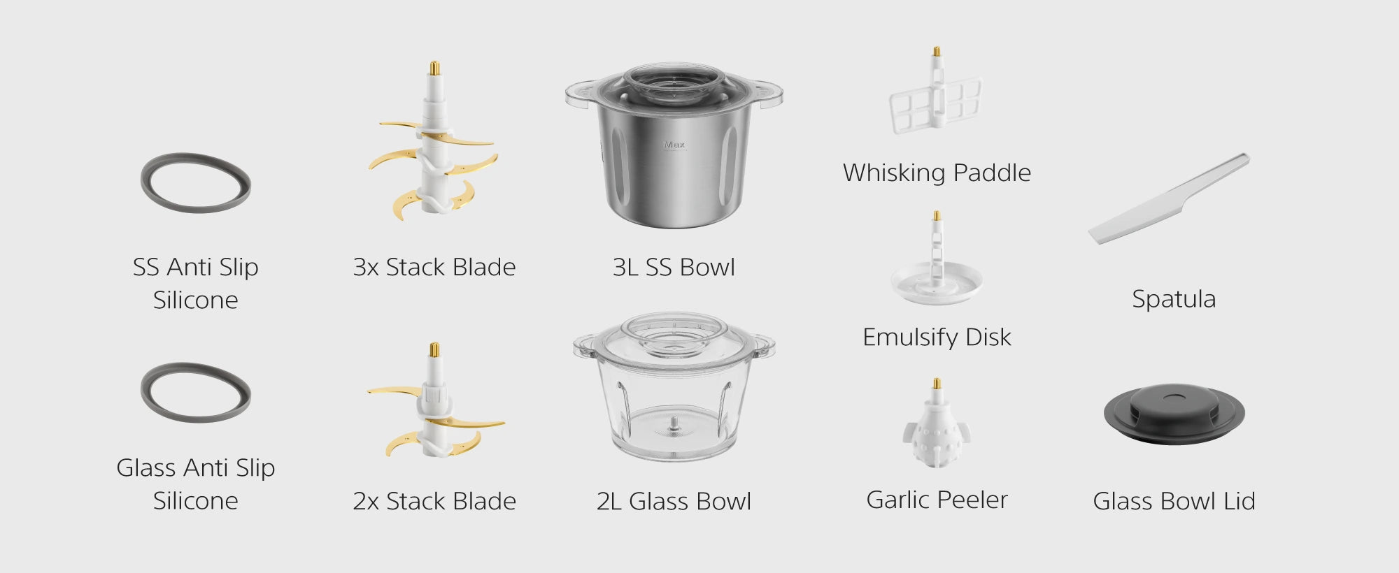 FC500 Pro food chopper with accessories in the box