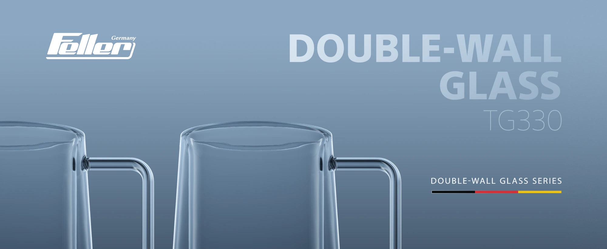 Feller TG330 double-wall borosilicate glass — Double-Wall Glass Mugs 330mL