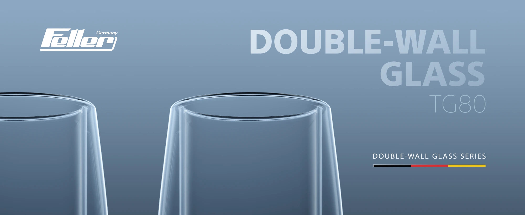 Feller TG80 double-wall borosilicate glass — Double-Wall Espresso Glasses 80mL Set of 2