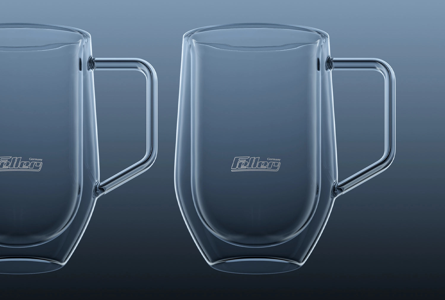 Feller TG330 Double-Wall Glass Mugs