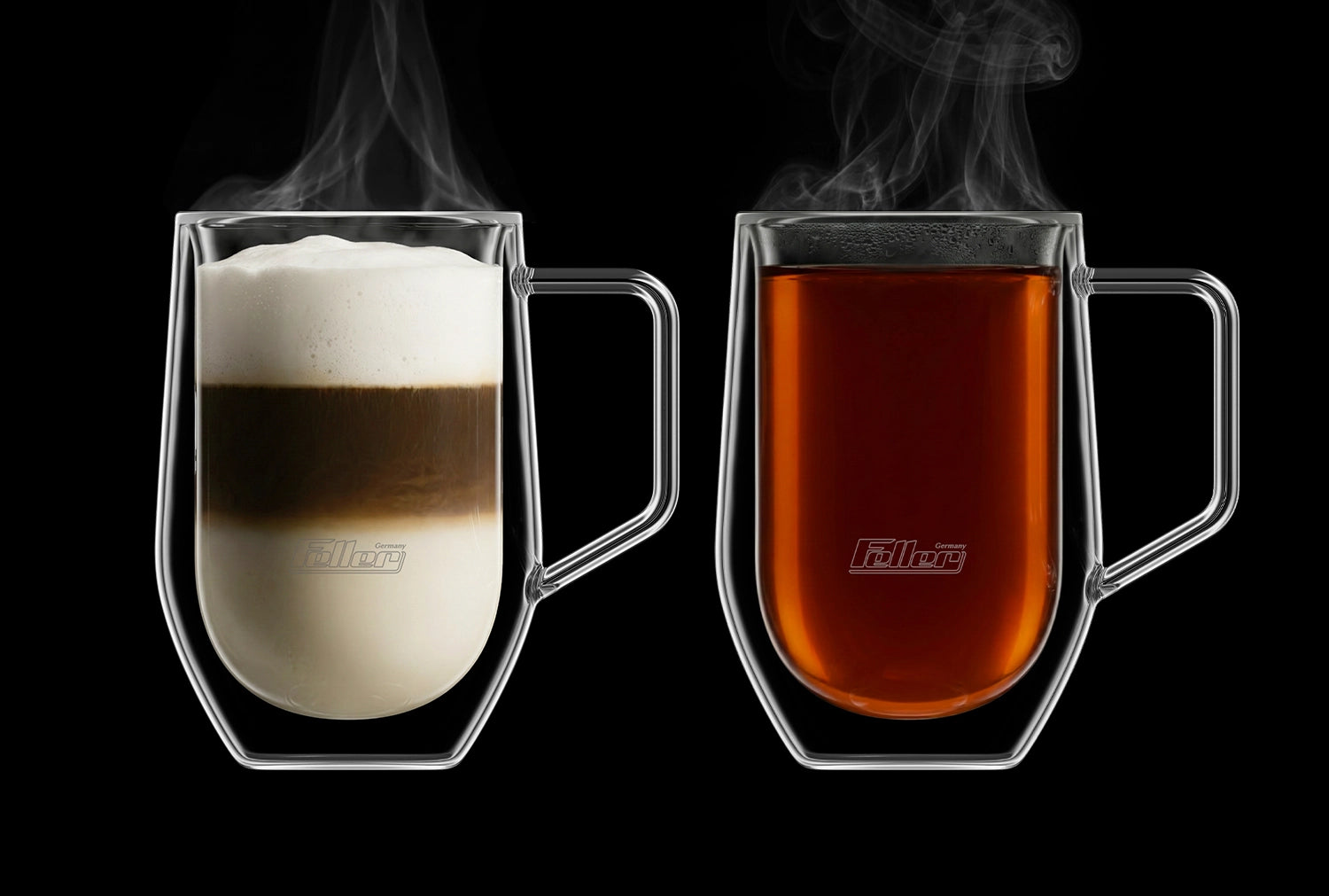 Feller TG330 Double-Wall Glass Mugs