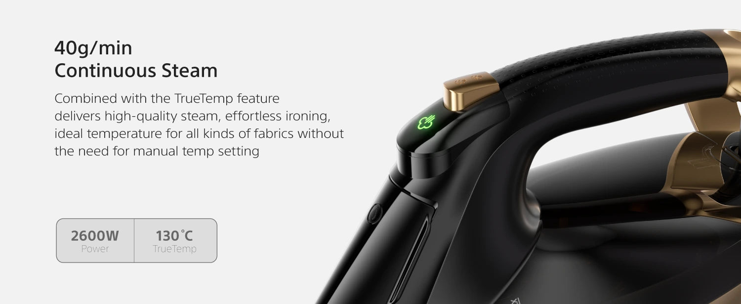 SI260 40g/min continuous steam with TrueTemp steady 130°C — no manual temperature setting