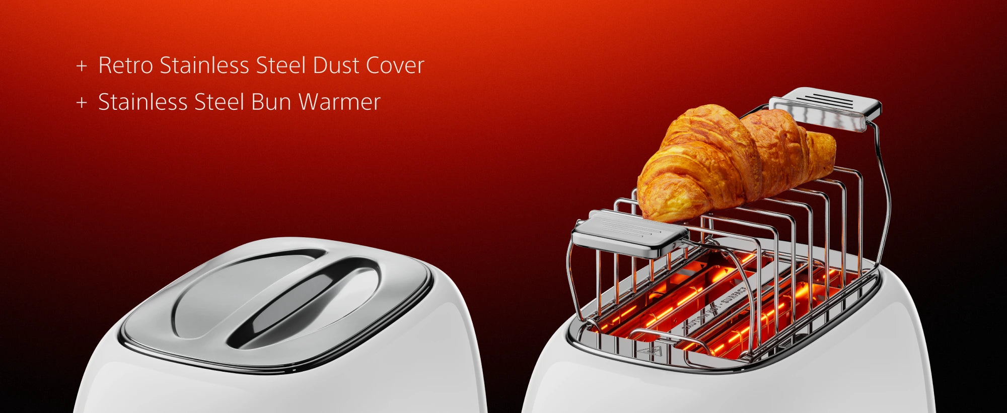 TO290 stainless steel bun warmer and retro stainless steel dust cover