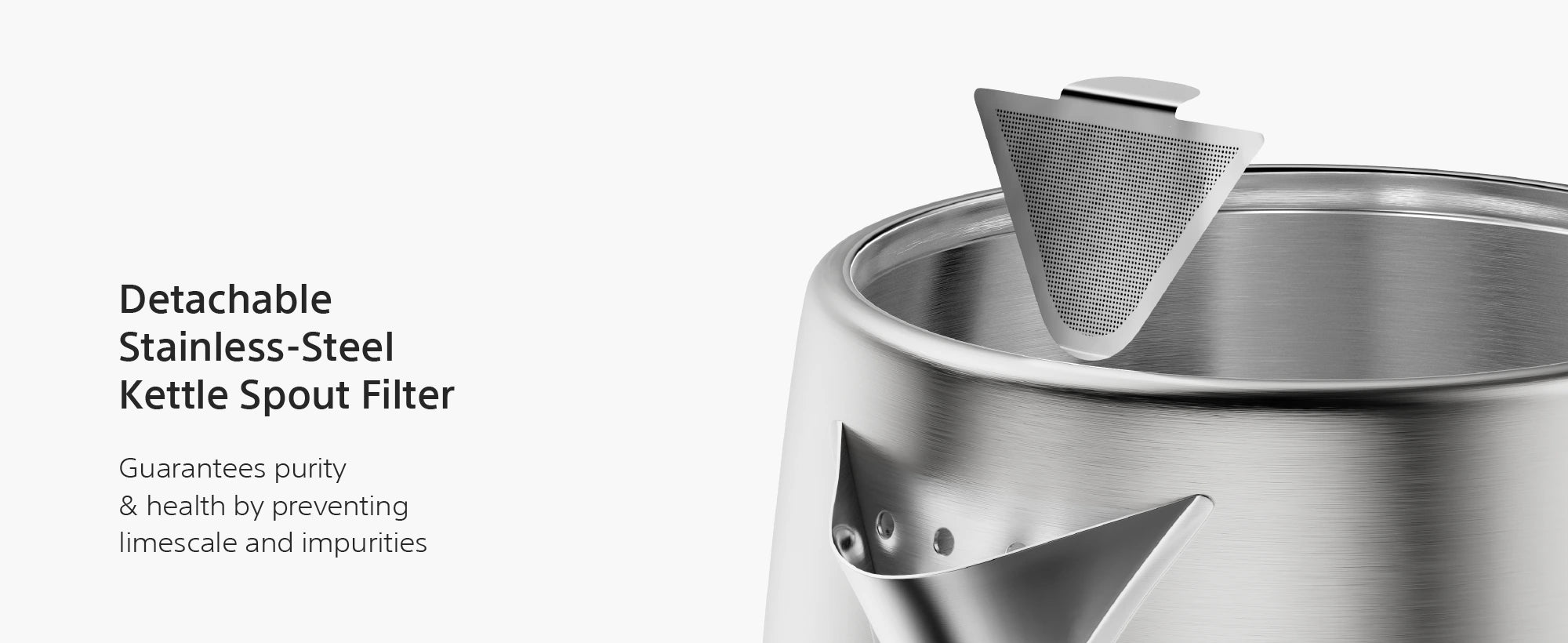 TS290 controls, additional kettle lid, spout filter and teapot filter