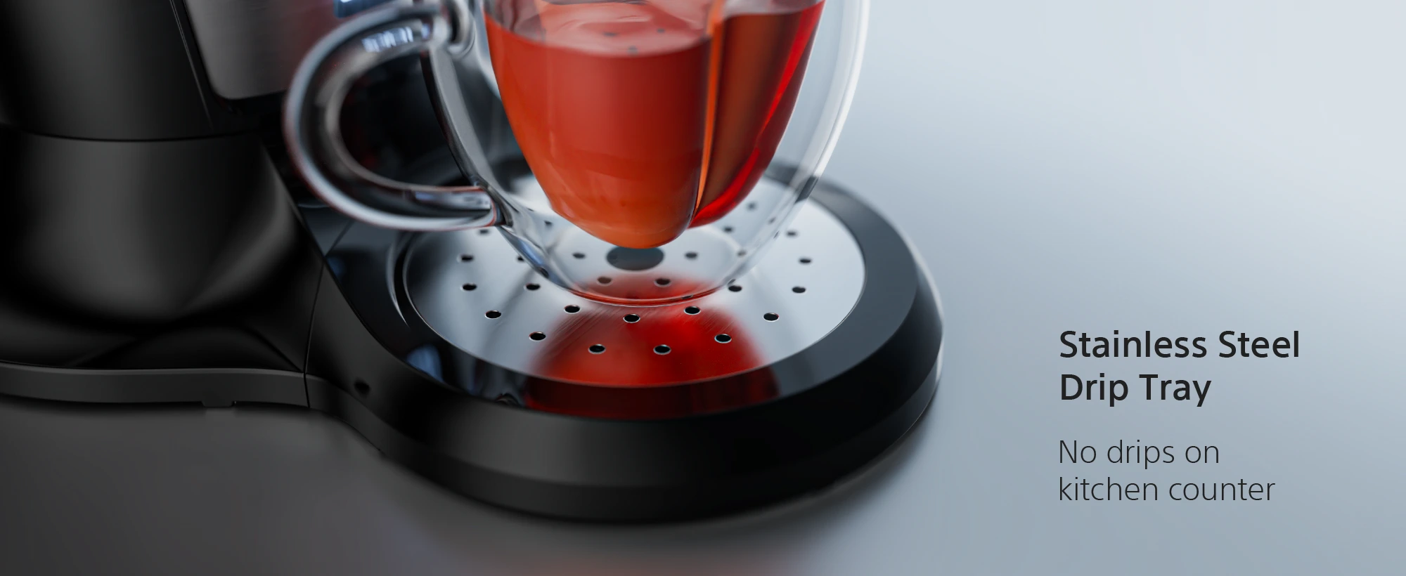 TS390 adaptable lid, stainless-steel teapot filter, silicone ring, drip tray and up to 50% faster boiling