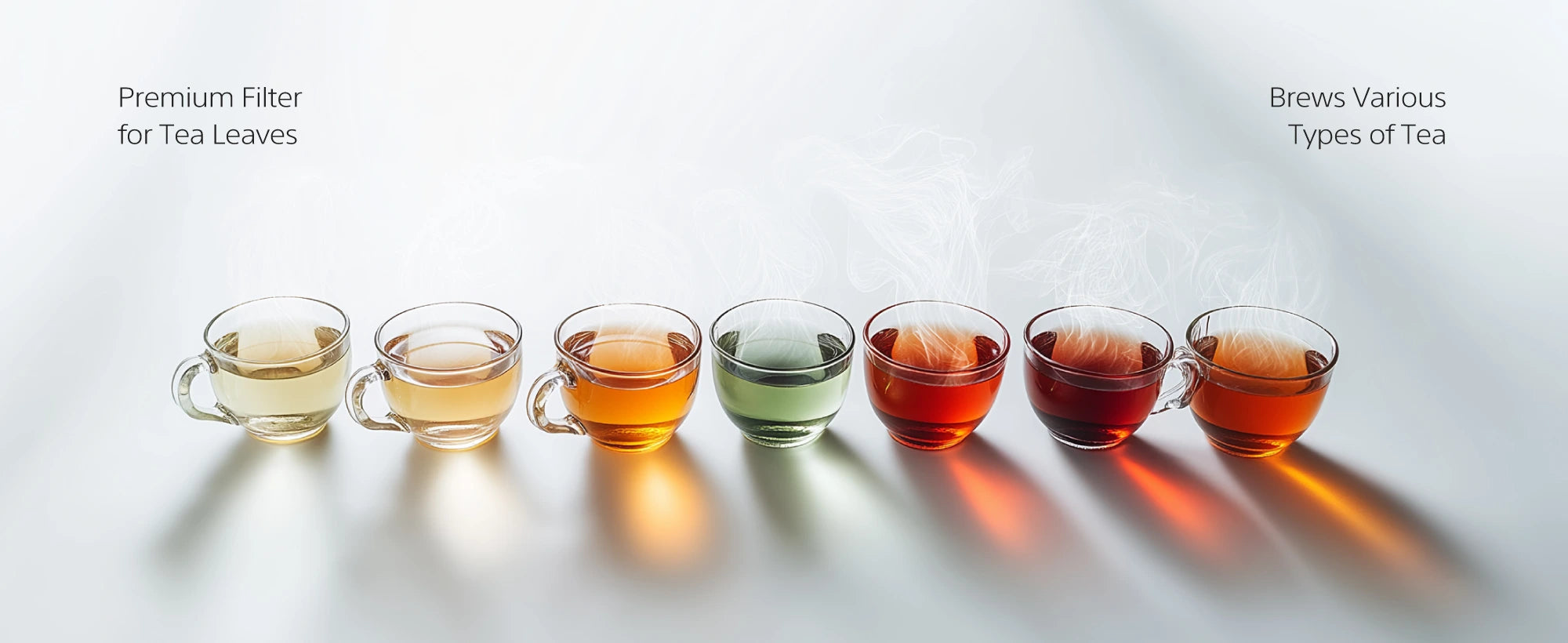 TS390 glass teapot brews various teas with a stainless-steel tea-leaf filter