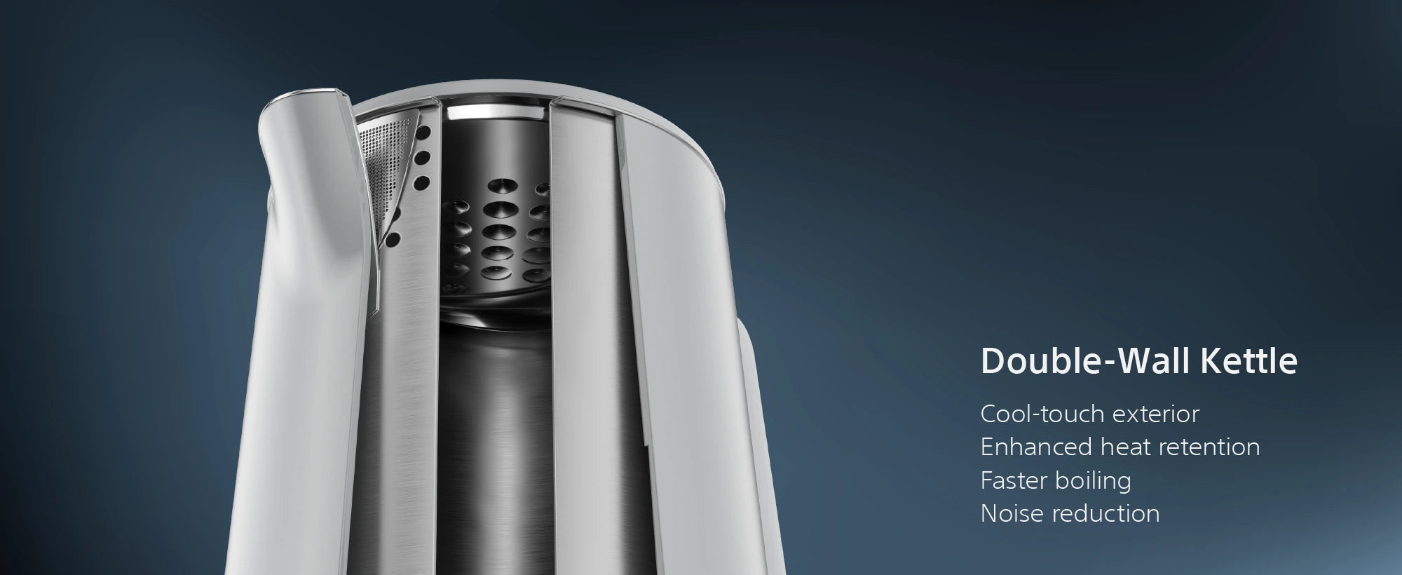 TSS550 digital touch controls, Strix kettle control, double-wall kettle and premium glass teapot
