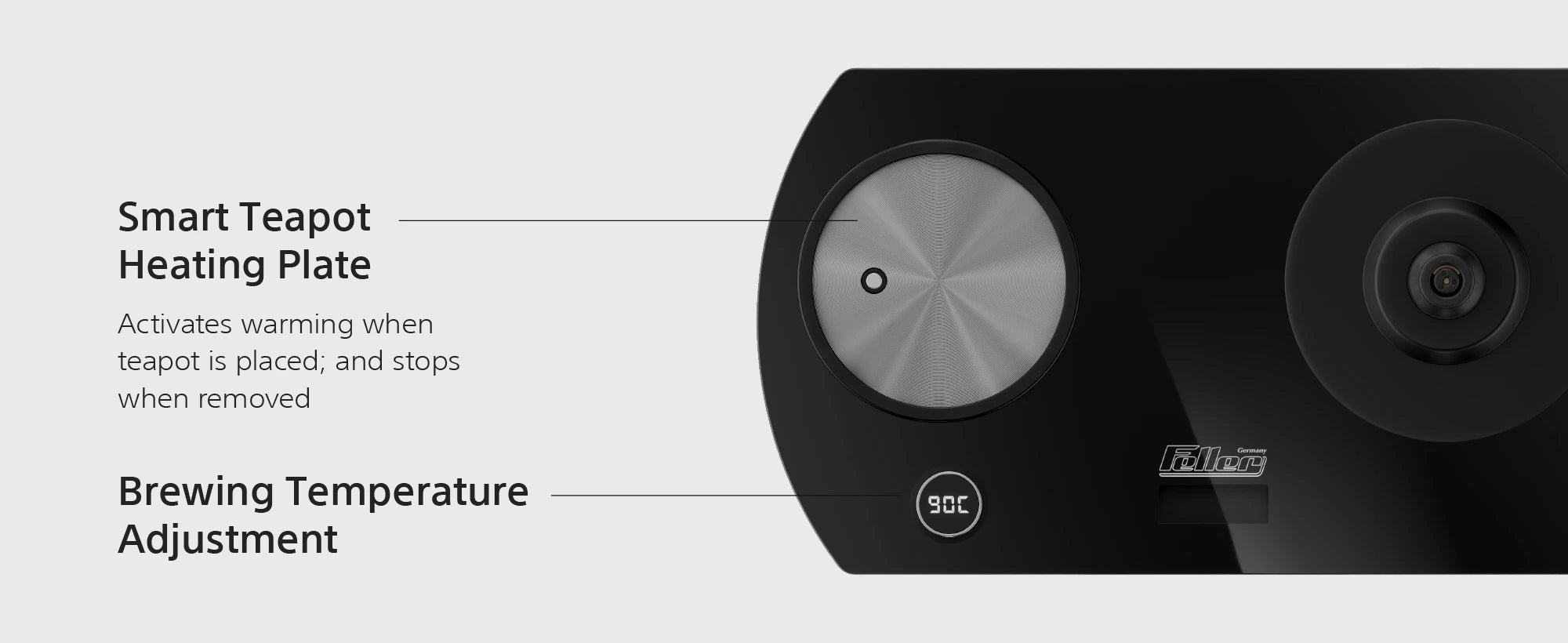 TSS550 smart teapot heating plate, spout filter, anti-drip spout and 3-hour keep-warm