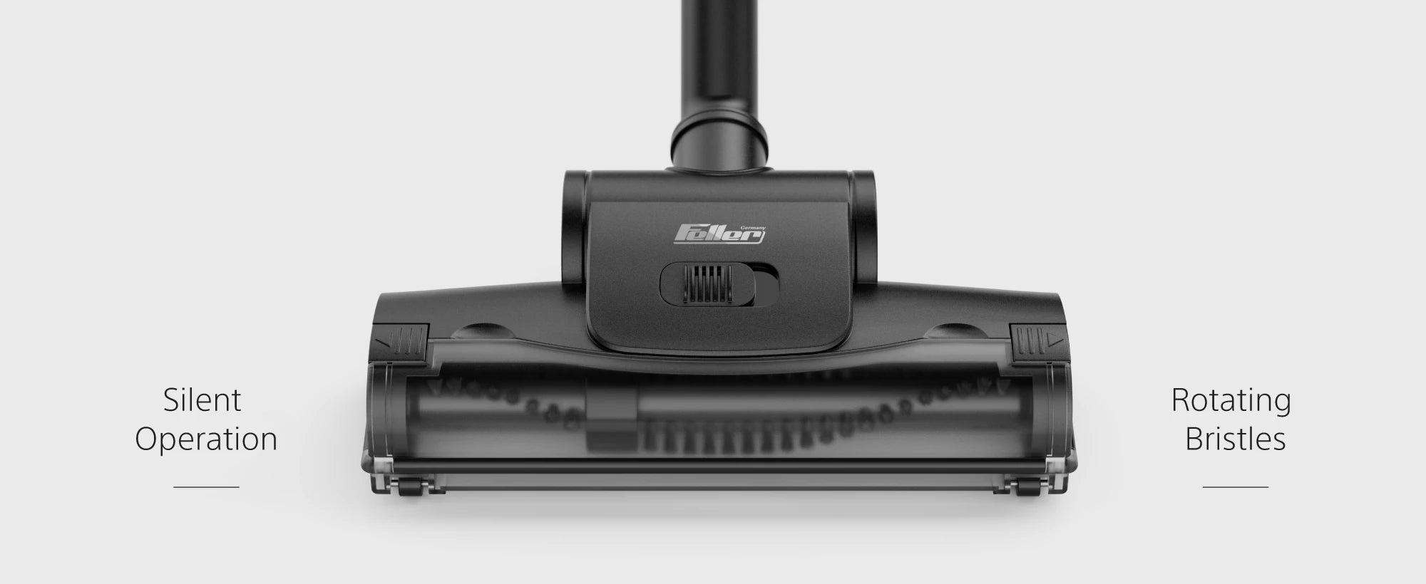 VC240 Turbo Brush with rotating bristles for carpets and fabrics, ultra-silent operation, on-board crevice tool and dusting brush storage